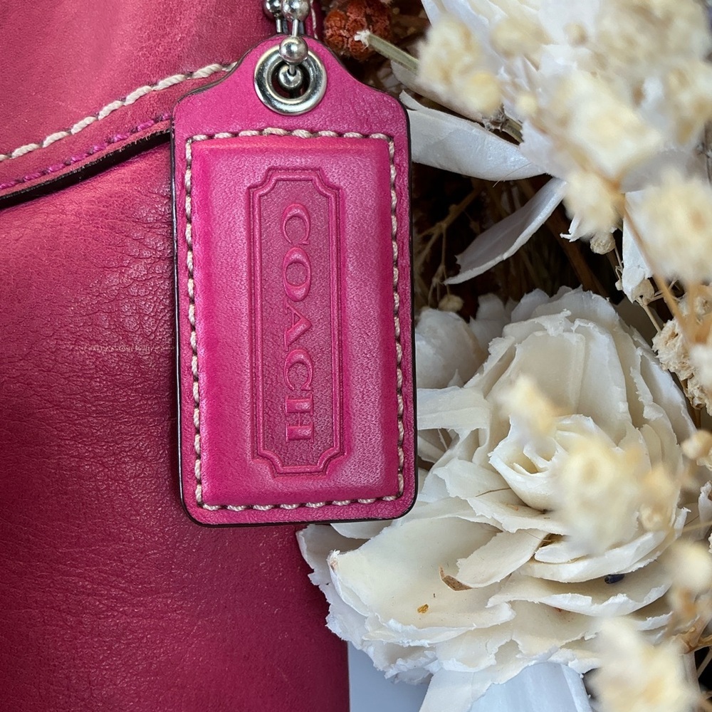 Coach Y2k Xl Soho Pleated Pink Fuchsia Leather Hobo H… - Gem